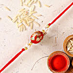 Japanese Red Stone Rakhi And Healthy Almonds