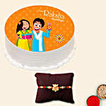 Meena Thread Rakhi and Rakshabandhan Cake
