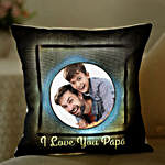 Personalised Led Cushion For Papa