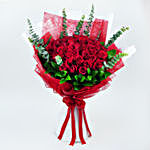 50 Roses Bouquet n Valentines Cake