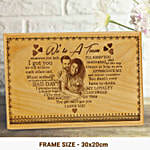 We Are A Team Personalized Photo Plaque