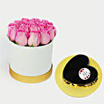 Pink Roses Beauty Box n Valentines Cake
