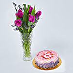 Tulips and Womens Day Cake