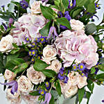 Spray Roses and Clematis Flowers Arrangement