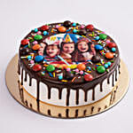 MNM Chocolate Birthday Photo Cake