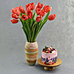 French Tulips and Delicious Cake