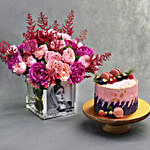 Birthday Memories Flowers with Dreamy Cake