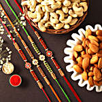Sneh Meenakari Rakhi Set with Almonds and Cashew
