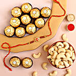 Sneh Traditional Om Rakhi with 6 Ferrero Rocher and Cashew