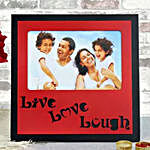 Personalized Live Love Laugh Frame With Rakhi