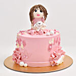 Pretty Girl With Lamb Chocolate Cake