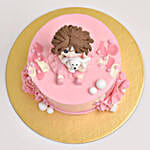 Pretty Girl With Lamb Chocolate Cake