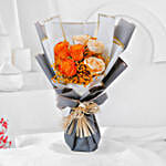 Orange and Peach Roses Bouquet