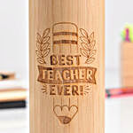 Best Teacher Ever Bamboo Water Bottle