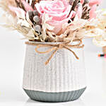 Graceful Pink Preserved Flower Vase