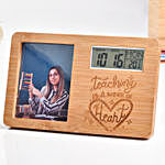Preserved Flower And Personalised Clock For Teacher