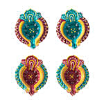 Multi Color Diyas Set of 4