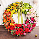 Colorful Flowers Wreath