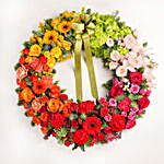 Colorful Flowers Wreath