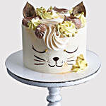 Cute Cat Fondant Chocolate Cake