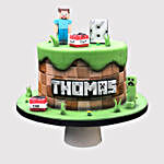 Minecraft Fondant Chocolate Cake
