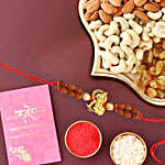 Sneh Golden Krishna Rakhi & Mix Nuts