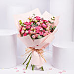 Blushing Pink Spray Roses with Chocolates