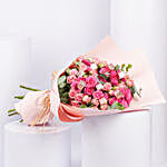 Blushing Pink Spray Roses with Chocolates