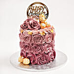 Rosy Birthday Chocolate Cake