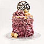 Rosy Birthday Chocolate Cake