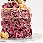 Rosy Birthday Chocolate Cake