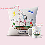 Mothers Day Children Art Mug And Cushion Combo