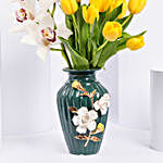 Holy Month Tulips And Cymbidium