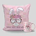Easter Bunny Kisses Cushion And Mug