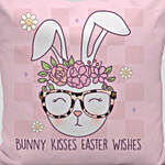 Easter Bunny Kisses Pink Cushion