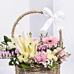 Basket Arrangement Of Gorgeous Flowers