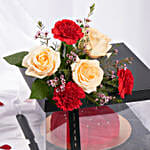 Heartfelt Bliss Cake And Flowers Box