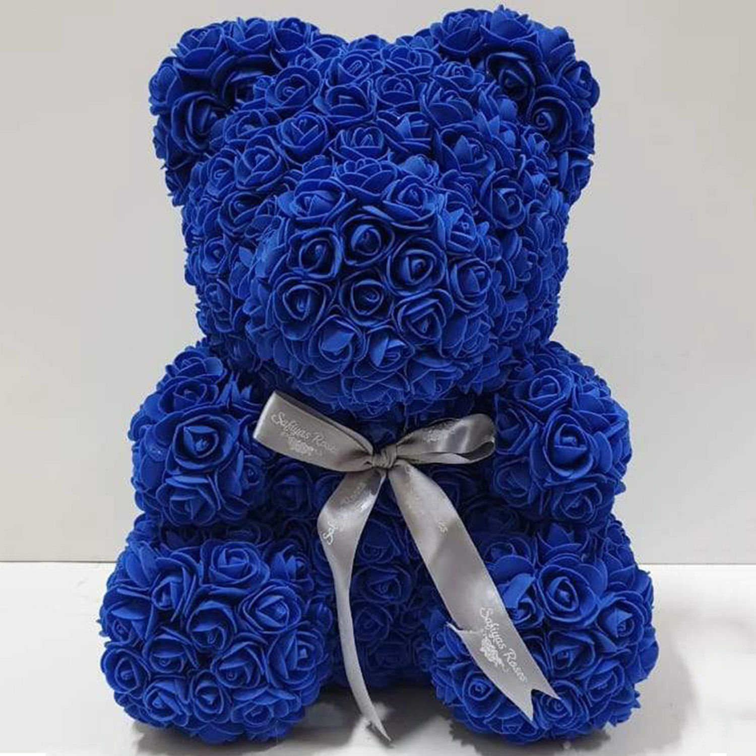 thick blue teddy bear