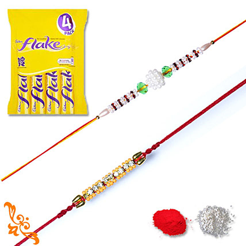 Flake Rakhi Set