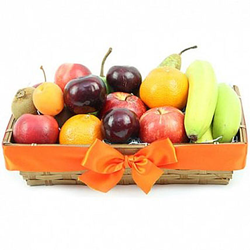 Classic Basket Of Ripe Fruits:Fruit Basket Delivery UK