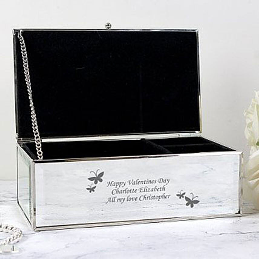 Personalized Mirrored Jewelry Box:Send Personalised Gifts to UK