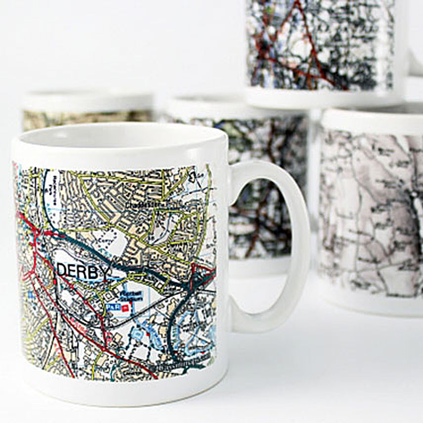 Personalised Gps Map Mug:Send Personalised Gifts to UK