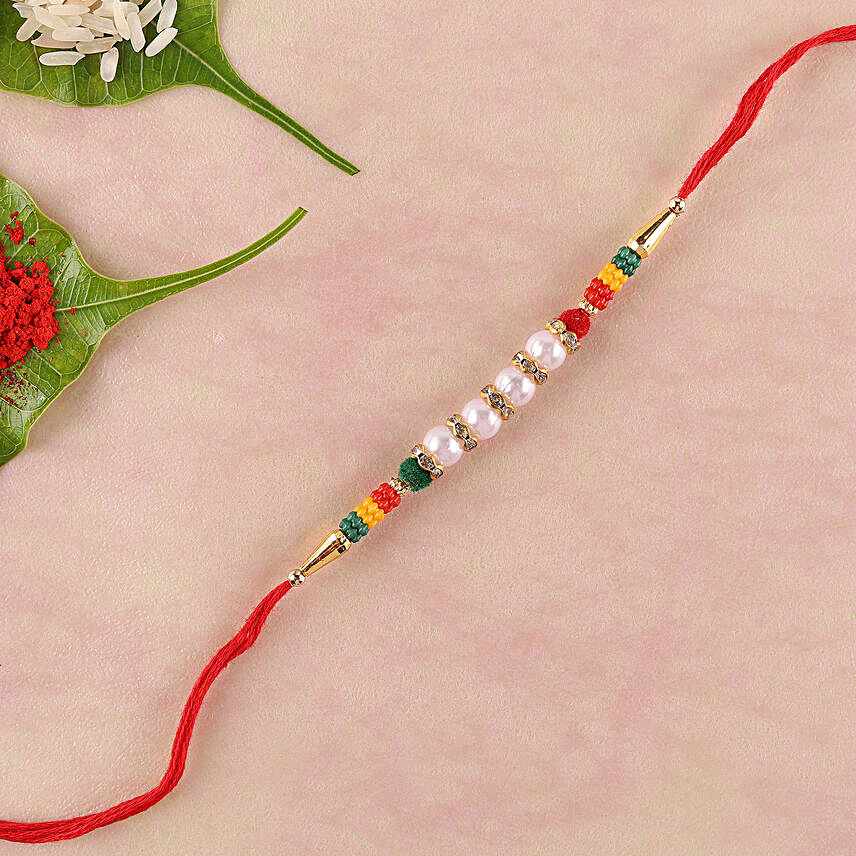 Colourful And Lively Beads Rakhi