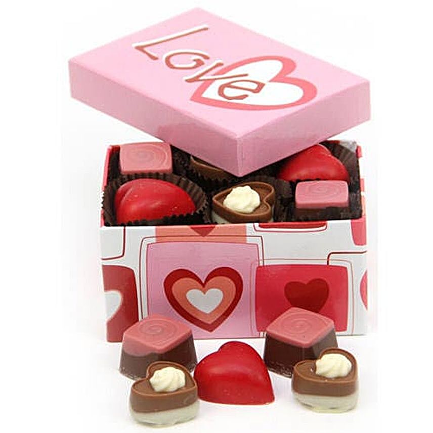 Multi Heart Chocolate Box:Send Chocolate Day Gifts to UK