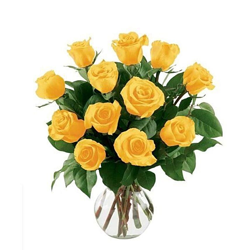 12 Yellow Rose Bouquet