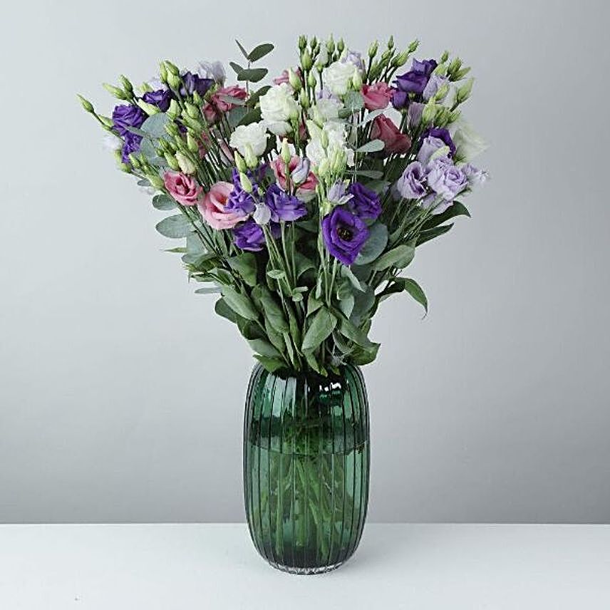 Mixed Lisianthus Cottage Garden Bunch:Send mixed Flowers to UK