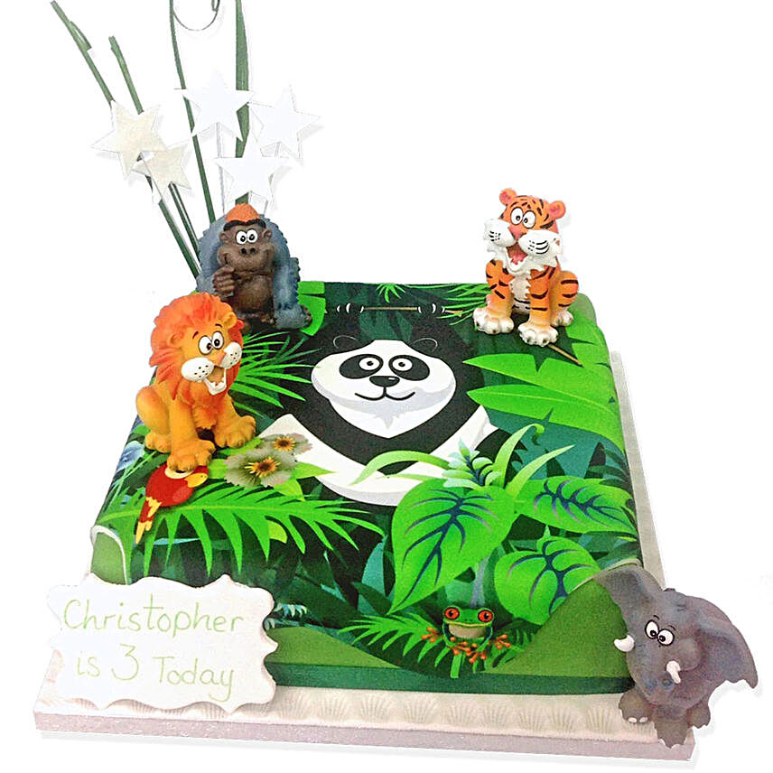 Jungle Themed Cake:Send Birthday Cakes to UK