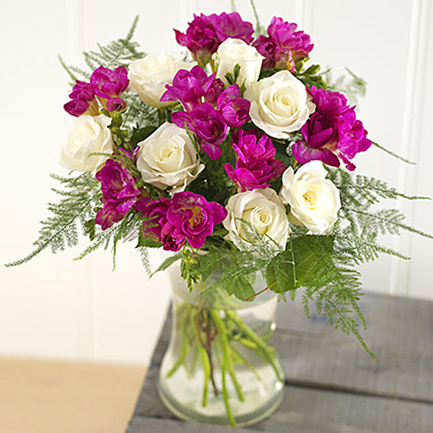 Perfect Rose And Freesia Bouquet
