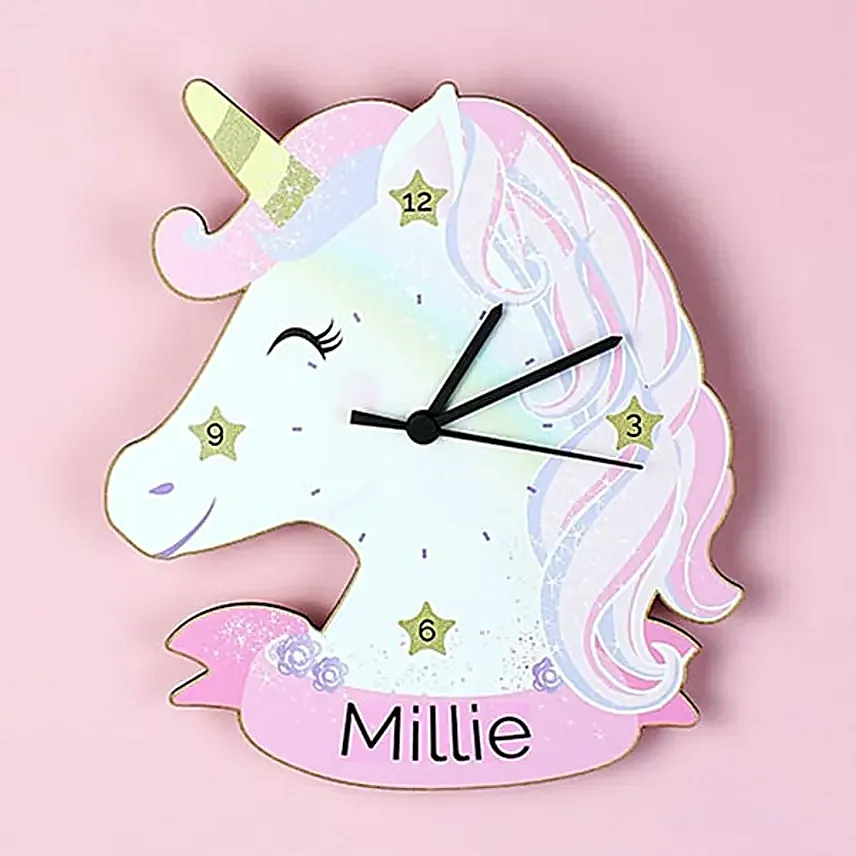 Personalised Unicorn Clock