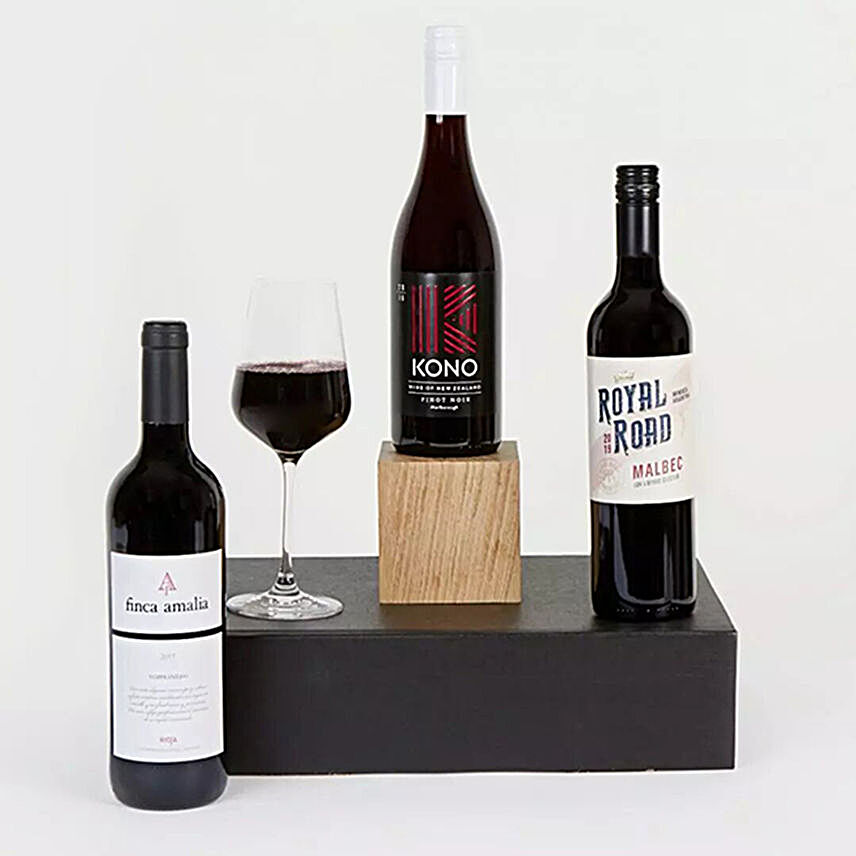 Red Wine Trio Gift Boxes:Birthday Gifts to UK